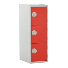 Locker 3 Door Single Bay Blue