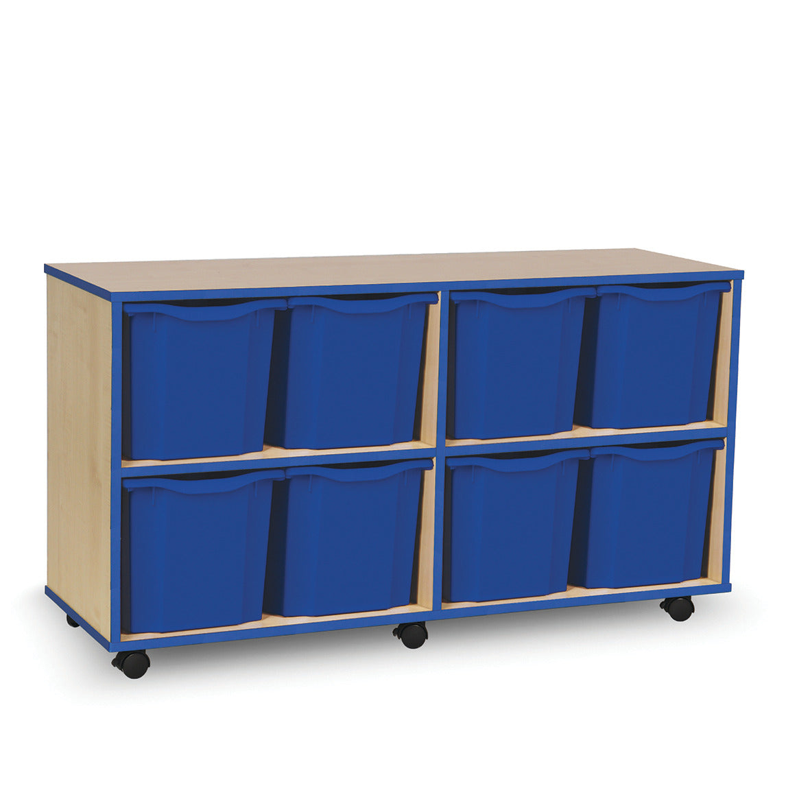 Mobile Tray Unit 8 Jumbo Blue