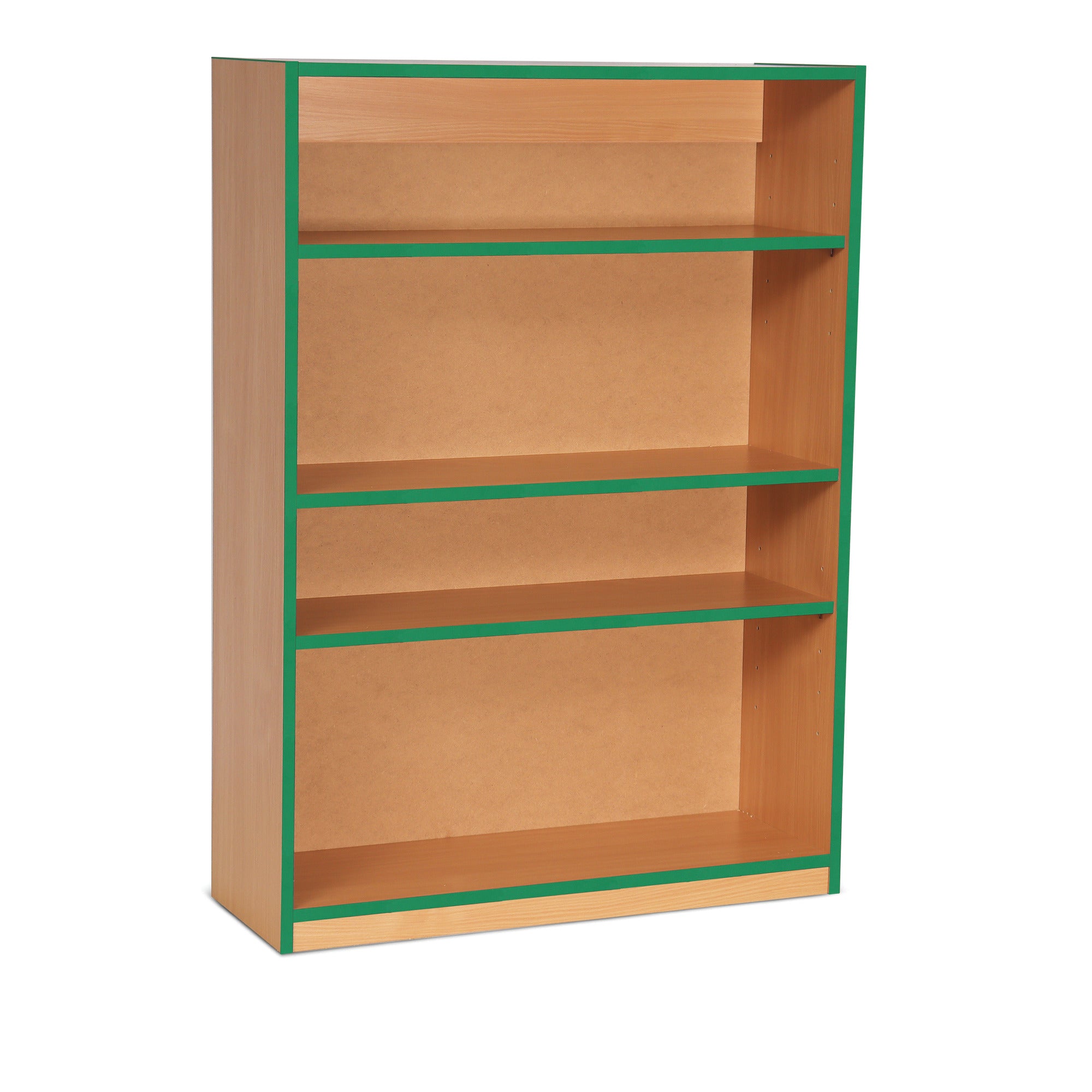 Bookcase 1250Mm Height Green Edging