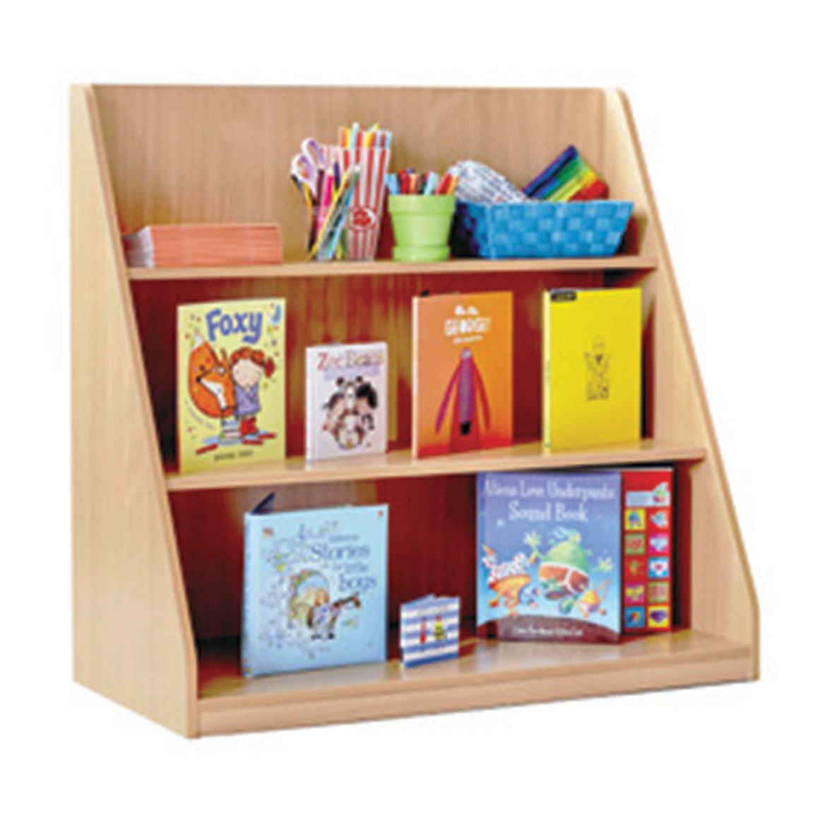 Library 3 Fixed Shelves Maple