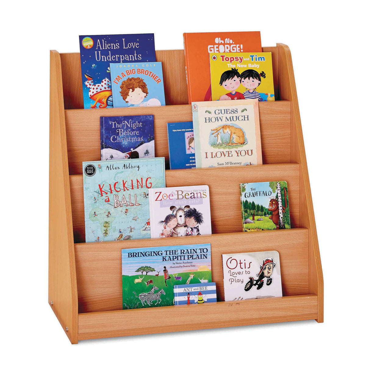 Library 5 Tiered Shelves Beech