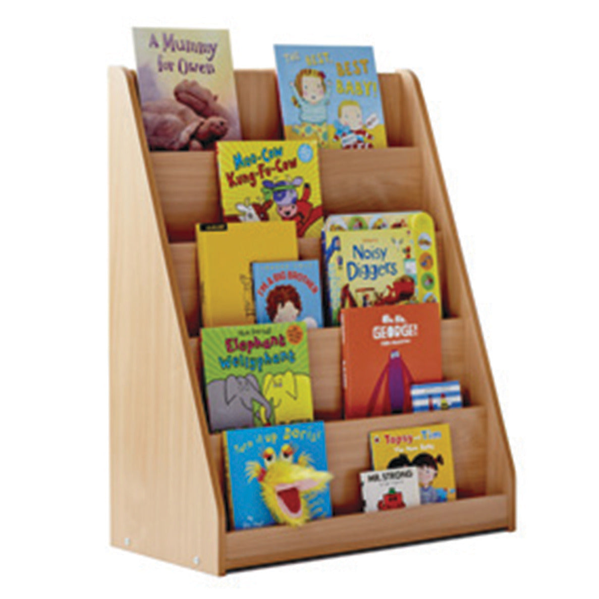 Library 5 Tiered Shelves Maple