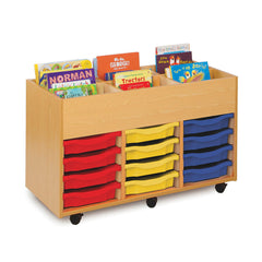 6 Bay Mobile Kinderbox Beech