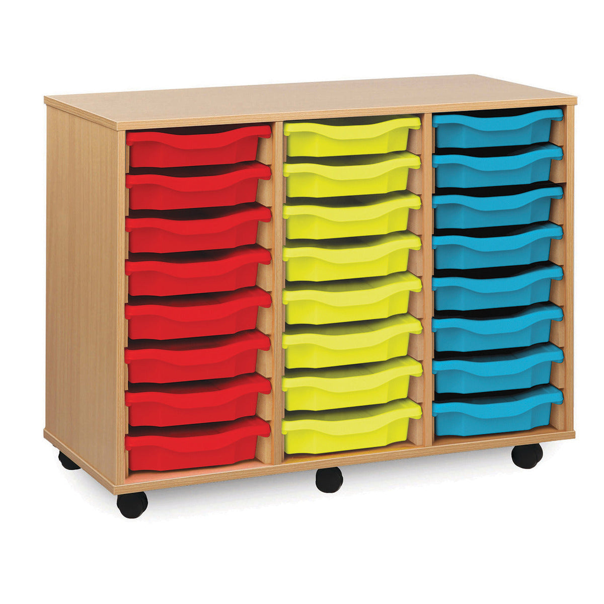 Tray Unit 3 Column 21 Shallow Beech