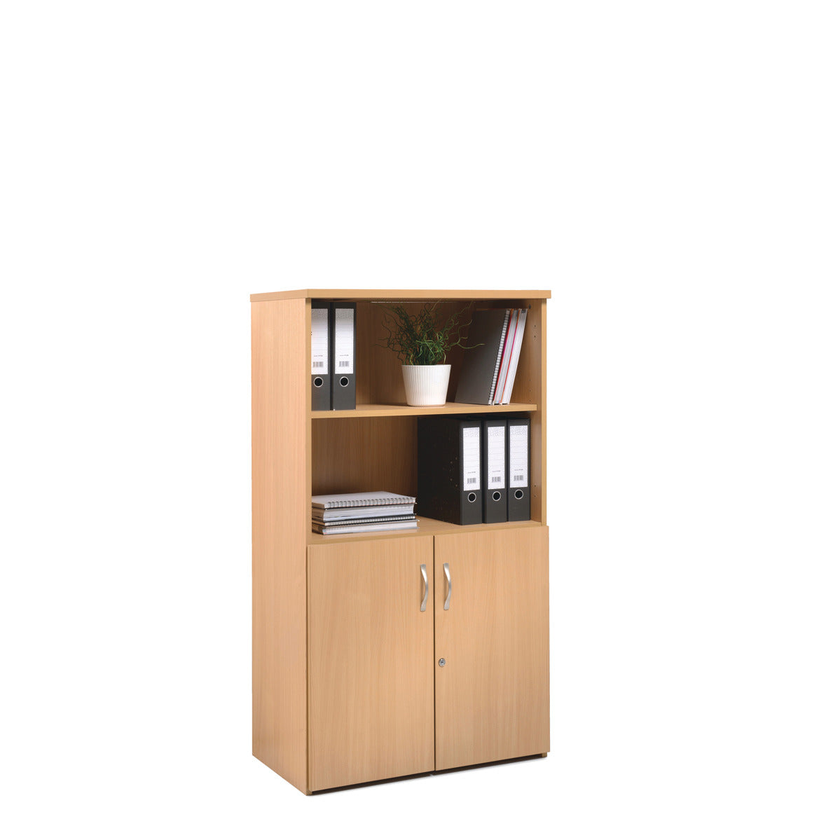 Cupd/Bk 1440Mm(H)+3 Shlvs Grey Oak