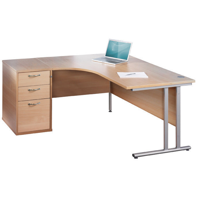 Ft Cresc 1600Mm Desk Bundl Rr Beech