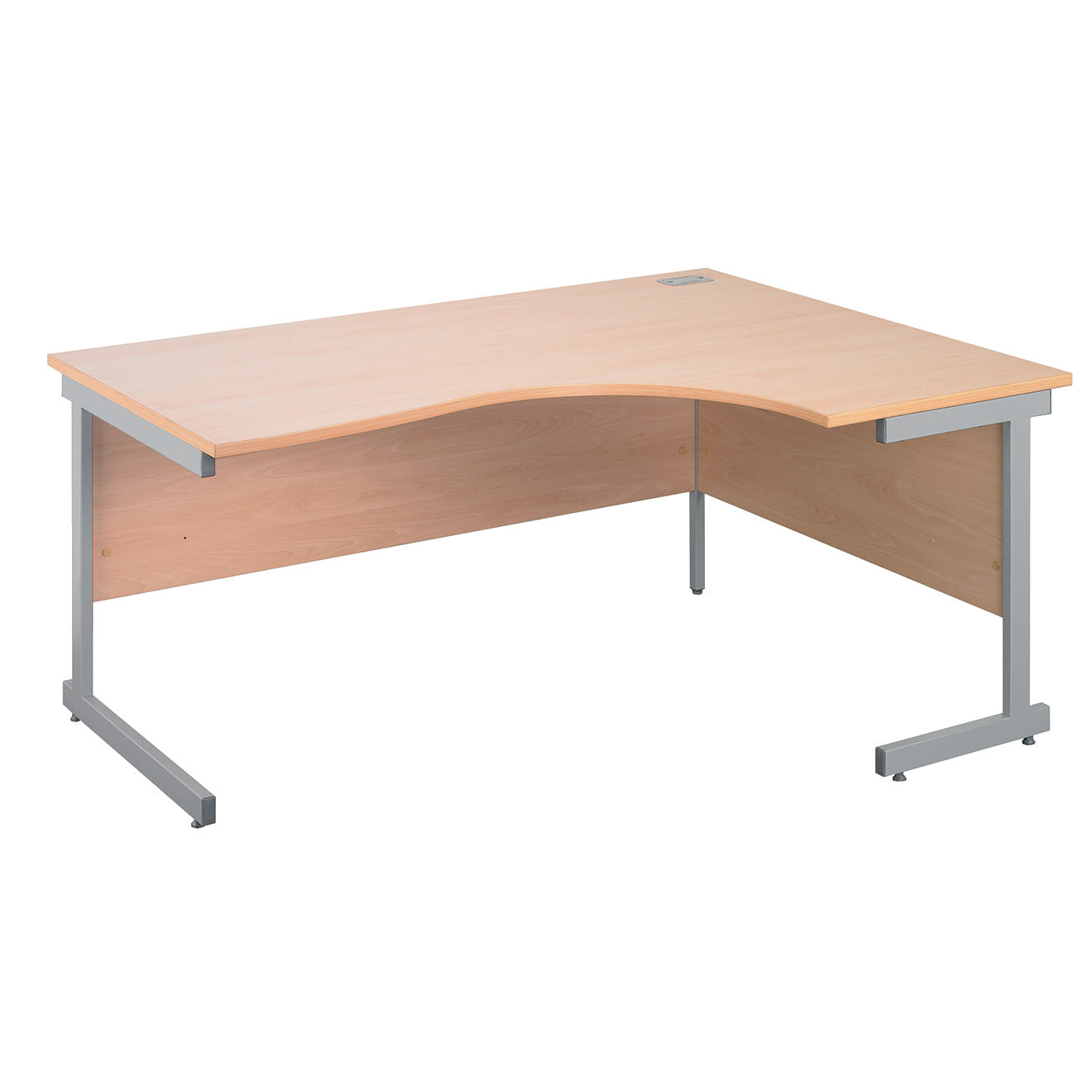 Millarwest Office Interiors Cresent Desks - 1800mm Width Left Return Light Grey