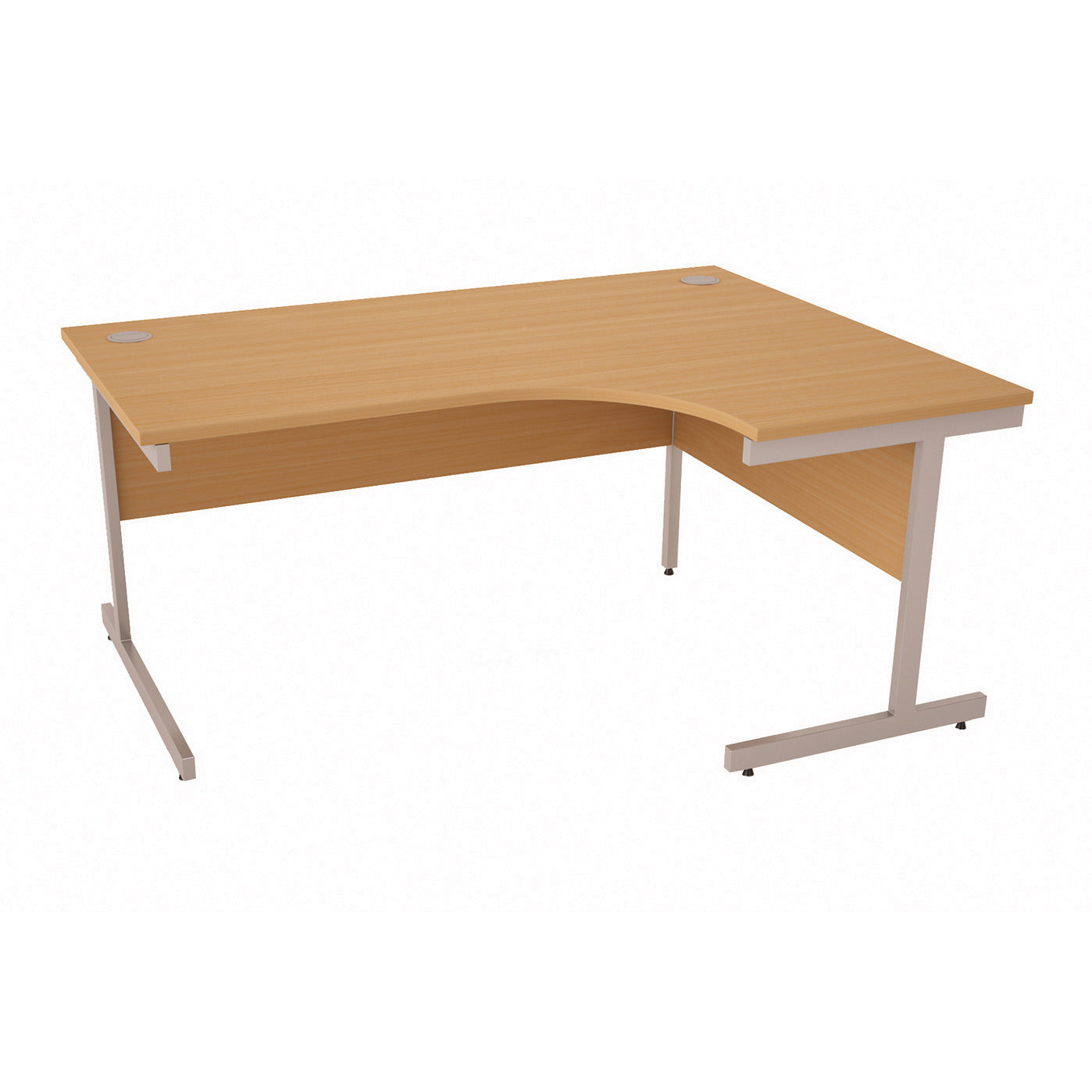 Crescent Desks 1600mm Right Return White