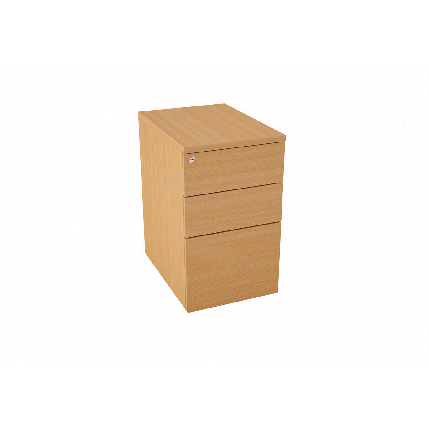 Desk High 3 Drawer Unit Oak