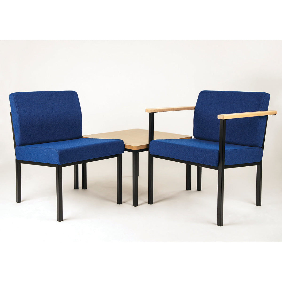 Steel Reception Chair No Arms Ocean