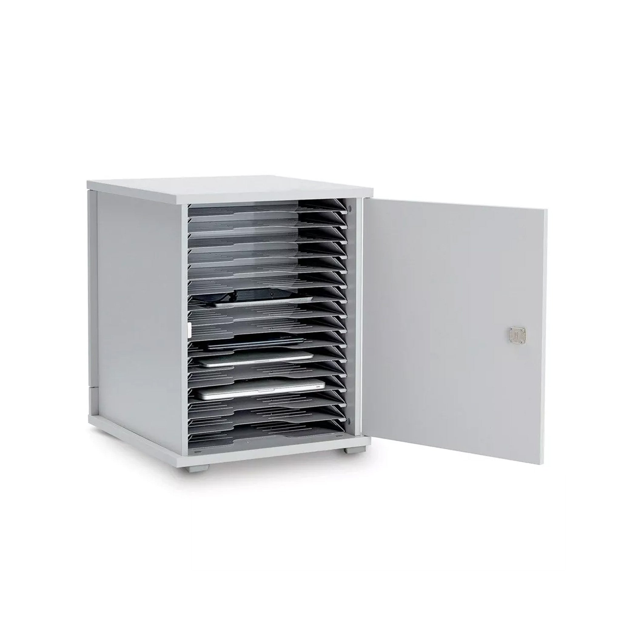 LapCabby Lyte single door dual USB A & USB C charging cabinet – 16 devices