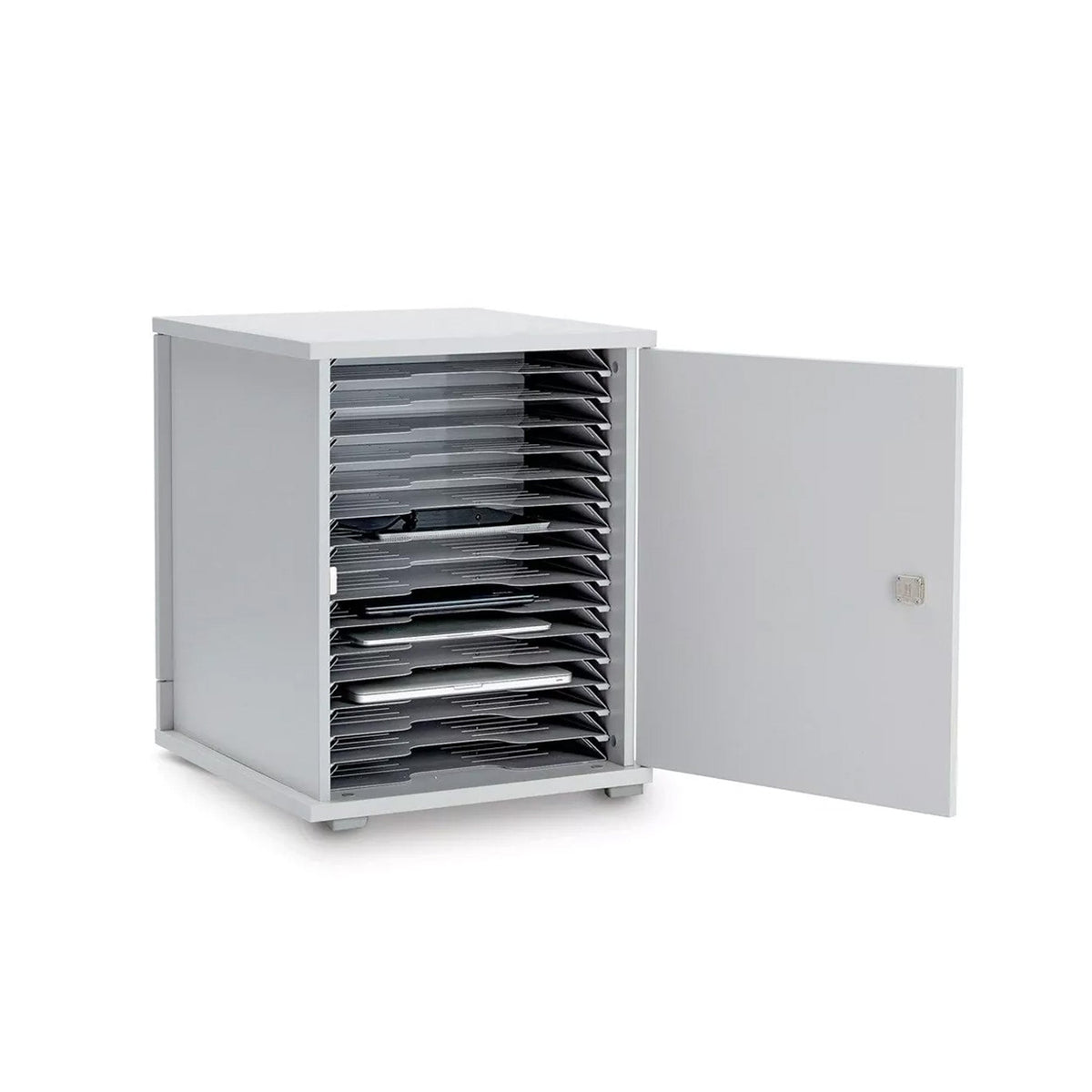 LapCabby Lyte single door dual USB A & USB C charging cabinet – 16 devices