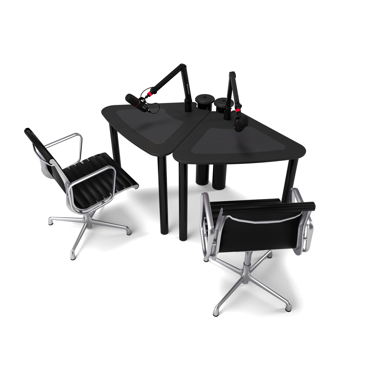 AKA Design ProVoice double podcasting desk – Black