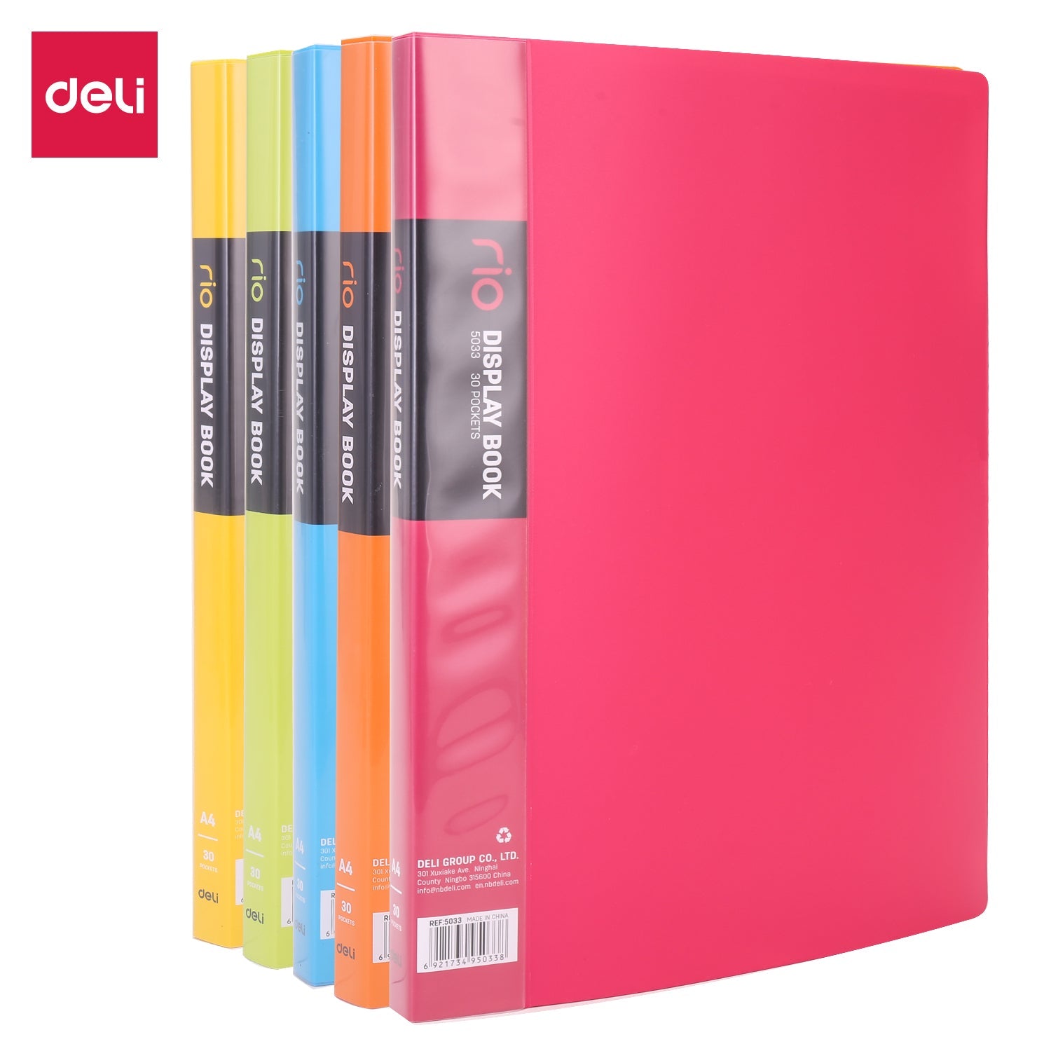 E5033, Rio A4 Display Book 30 PocketsDeli, Pack of 12 pcs