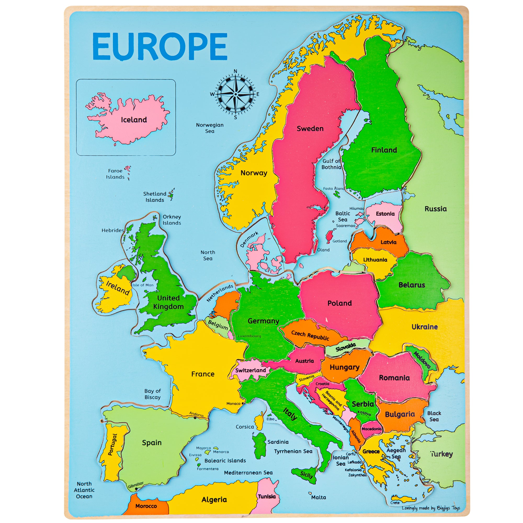 Europe Inset Puzzle (3 Years +)