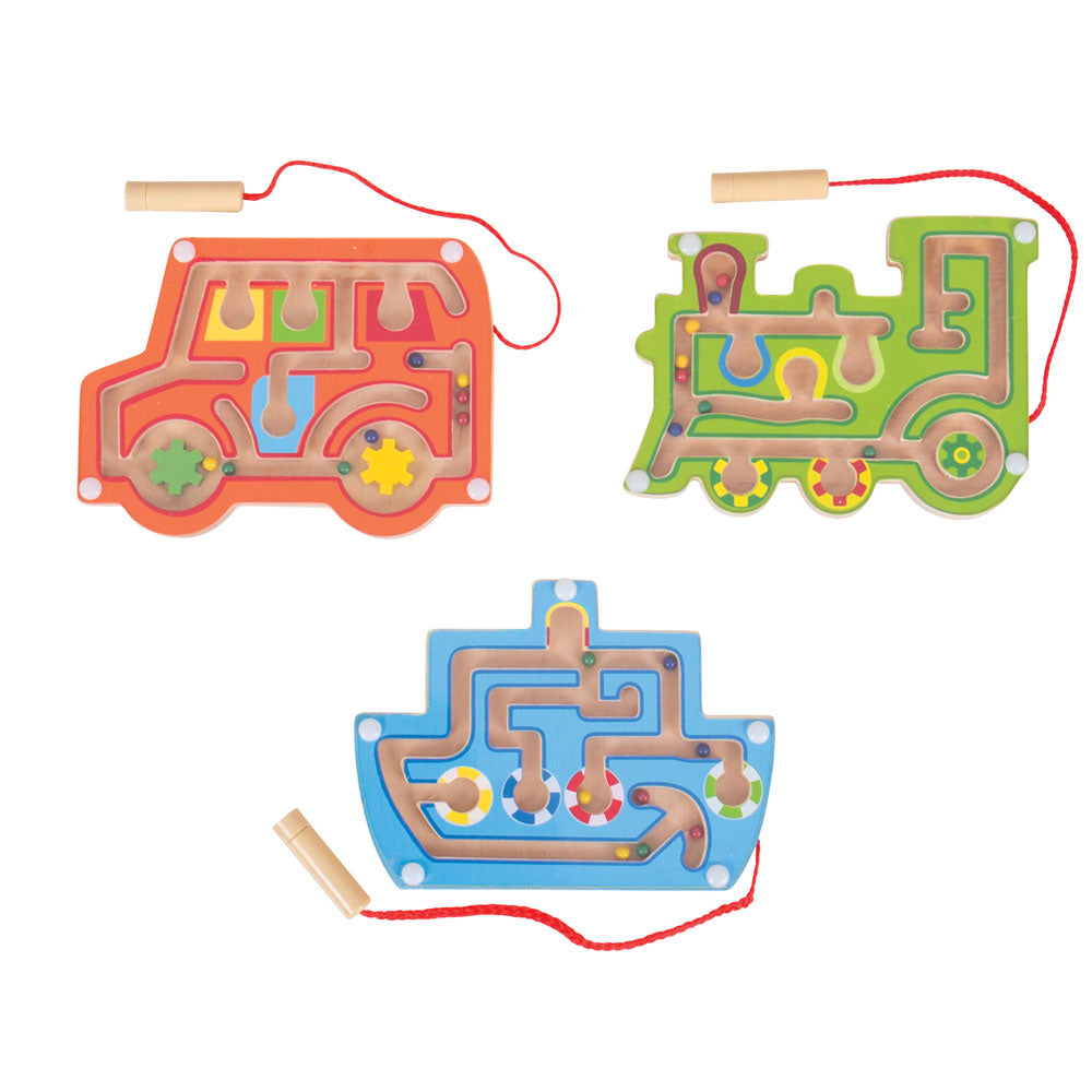 Wooden Magnetic Labyrinth (12) (3 Years +)