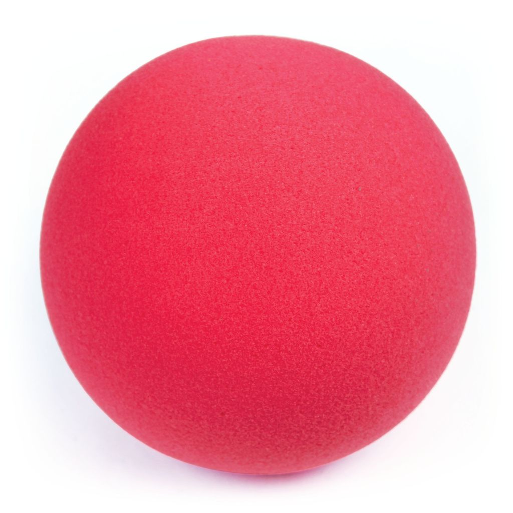 CUT FOAM SOFT SPONGE BALL LOW BOUNCE (30KG-M3), 200MM, RED