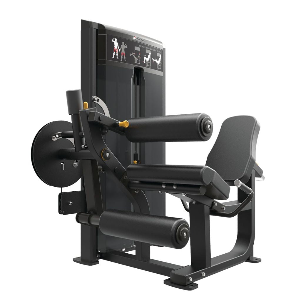 IMPULSE IF93 DUAL LEG CURL-LEG EXT COMB WITH 295LB WEIGHT STACK BLACK