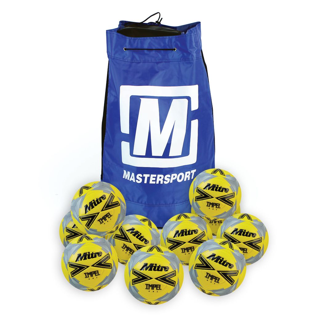 MITRE IMPEL FOOTBALL YELLOW, SIZE 4, BAG OF 10