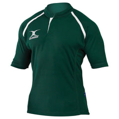 GILBERT XACT RUGBY MATCH SHIRT MONOCHROME GREEN X EXTRA SMALL