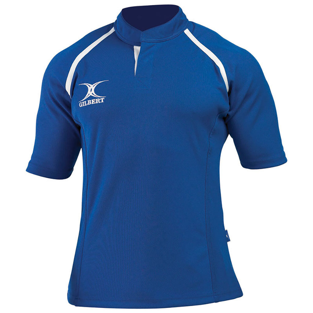 GILBERT XACT RUGBY MATCH SHIRT MONOCHROME ROYAL BLUE MEDIUM