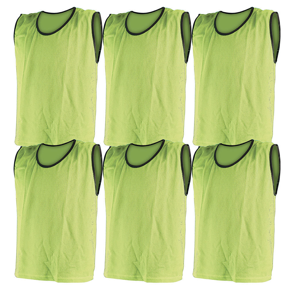 MESH TRAINING BIB LARGE, YELLOW, SET OF 6