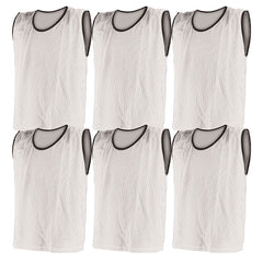 MESH TRAINING BIB SMALL, WHITE, SET OF 6