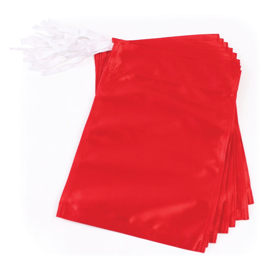 GOLF FLAG POLYESTER, RED, SET OF 9
