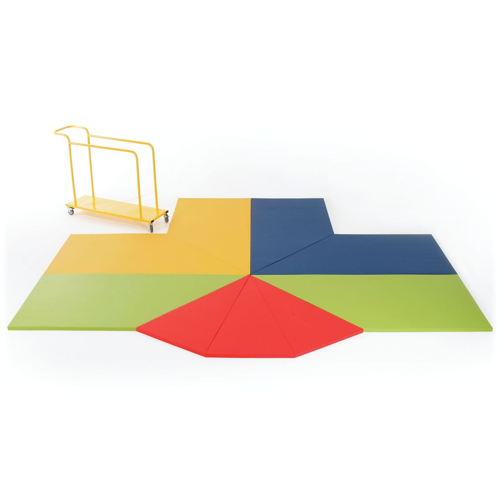 CLIMBING FRAME MAT SET AND TROLLEY