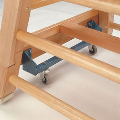 VAULTING BAR BOX 2 SECTIONS, 915MM C-W CASTORS, CANVAS TOP
