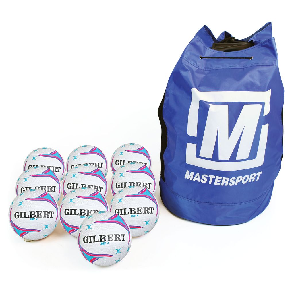 GILBERT ALL PURPOSE TRAINER NETBALL SIZE 4, BAG OF 10