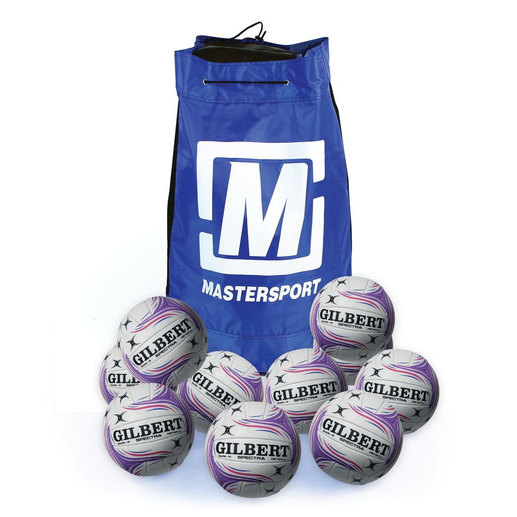 GILBERT SPECTRA NETBALL SIZE 5, BAG OF 10