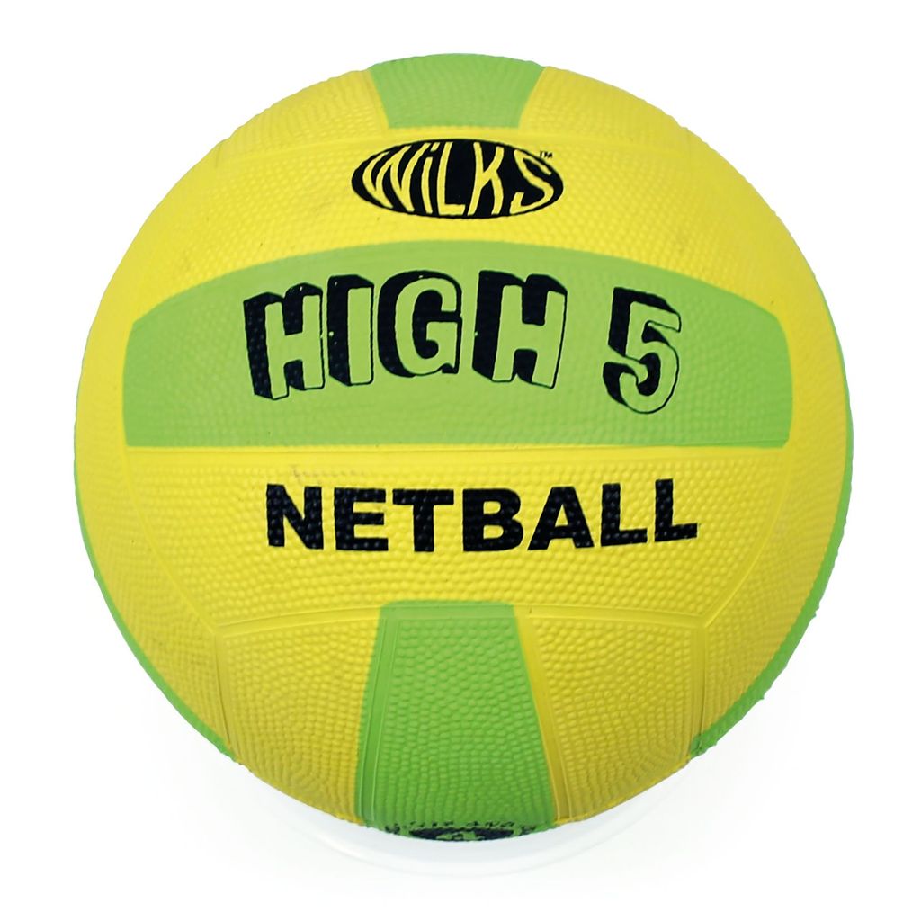 WILKS HIGH 5 NETBALL SIZE 4, YELLOW-LIME GREEN