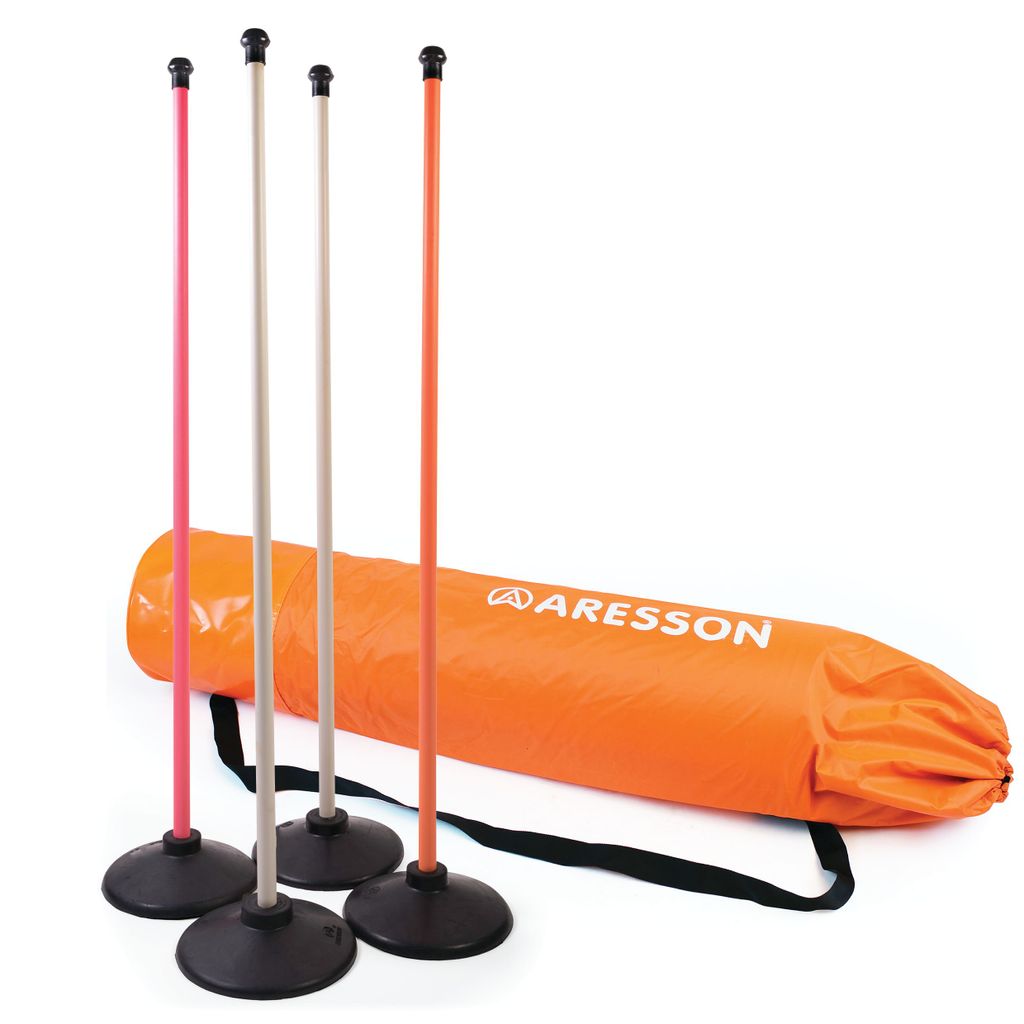 ARESSON PLASTIC ROUNDERS POSTS AND BASES 1.20M, MIXED, BAG OF 4