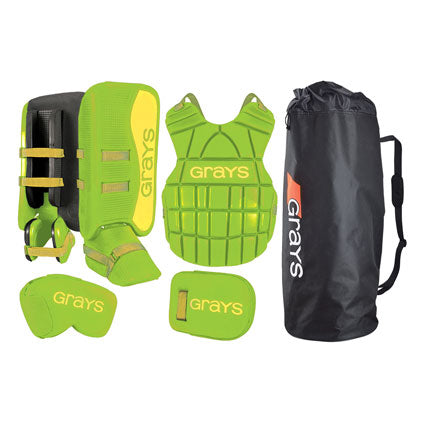 GRAYS HOCKEY G90 JUNIOR GOAL KEEPING SET LIME - NEON YELLOW