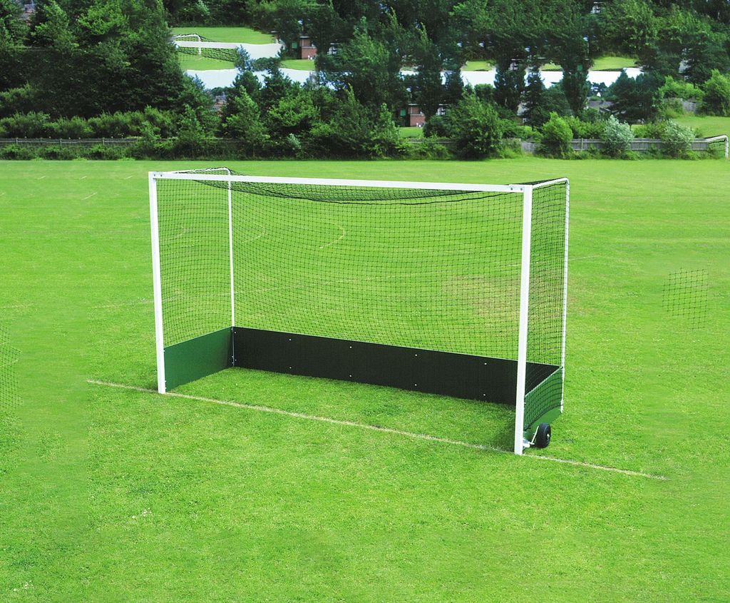 HP14 BRAIDED HOCKEY GOAL NET PAIR, GREEN, 3MM, 3.7 X 2.1M