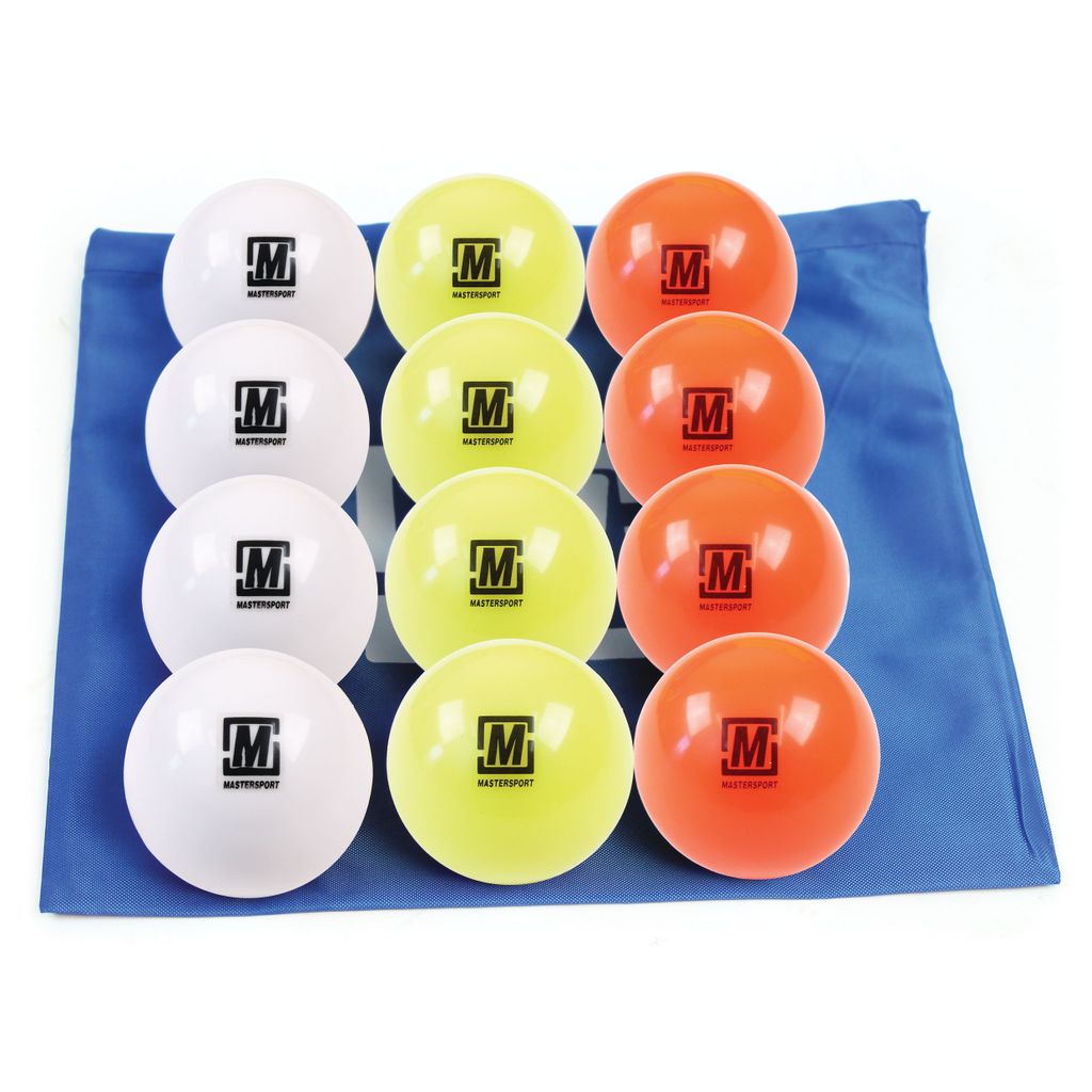MASTERSPORT POLY VINYL HOCKEY BALL MIXED, BAG OF 12
