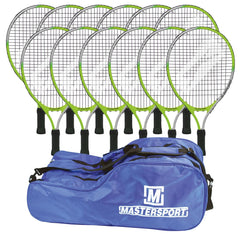 SLAZENGER CLASSIC-SMASH TENNIS RACKET 19-", RACKETBAG OF 12