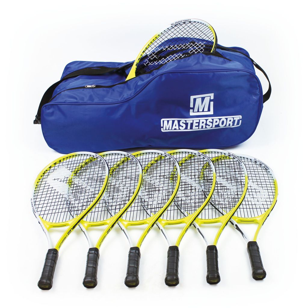 SLAZENGER CLASSIC-SMASH TENNIS RACKET 21-", RACKET BAG OF 12