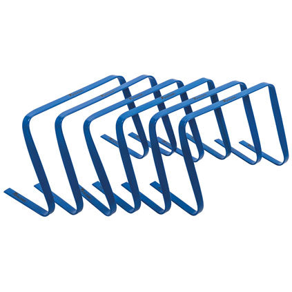 PRECISION FLAT HURDLES SET 30CM HIGH, BLUE, SET OF 6