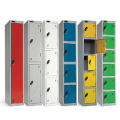 PROBE LOCKER WITH SLOPING TOP 178 H X 30.5 W X 45CM D 6 DOOR