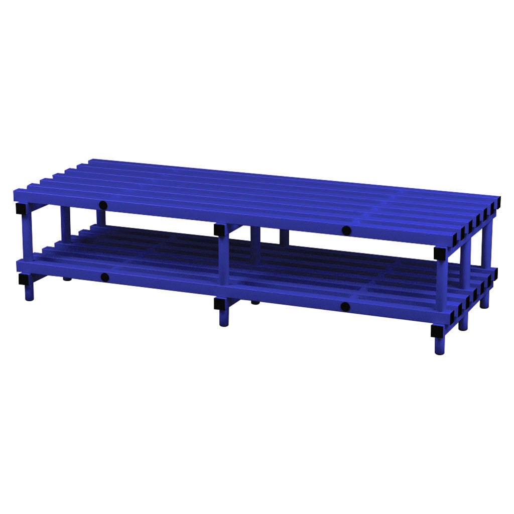 STACARAC DOUBLE SIDED BENCH 1.50M L X 0.80M W X 0.45M H, BLUE