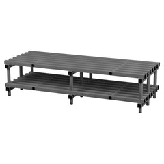 STACARAC DOUBLE SIDED BENCH 1.50M L X 0.80M W X 0.45M H, GREY