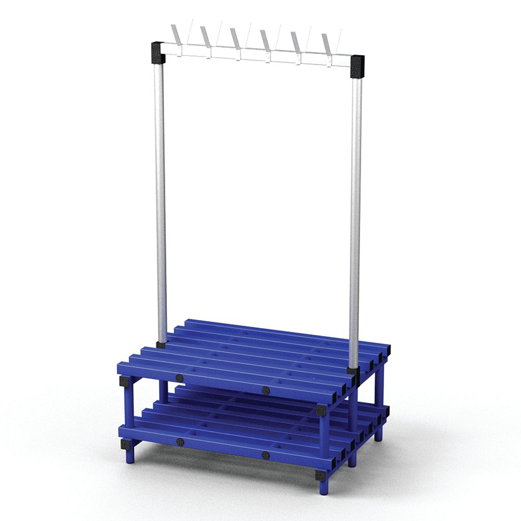 STACARAC DOUBLE SIDES BENCH AND RAIL 1M BLUE