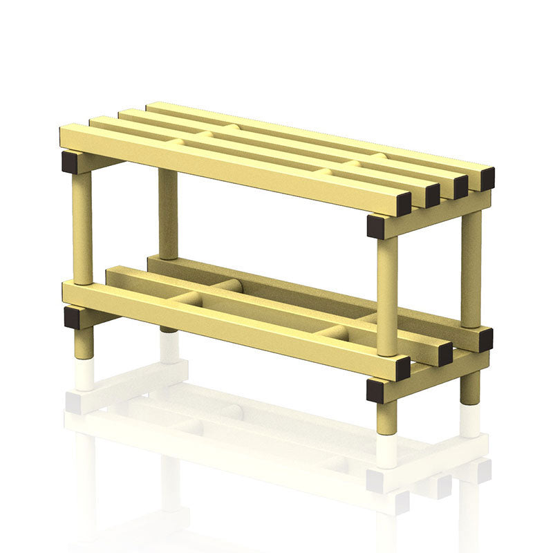 VENDIPLAS BENCH 0.9M L X 35 W X 49CM H, YELLOW