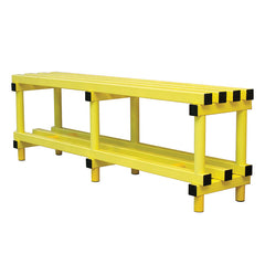 VENDIPLAS BENCH 2M L X 35 W X 49CM H, YELLOW