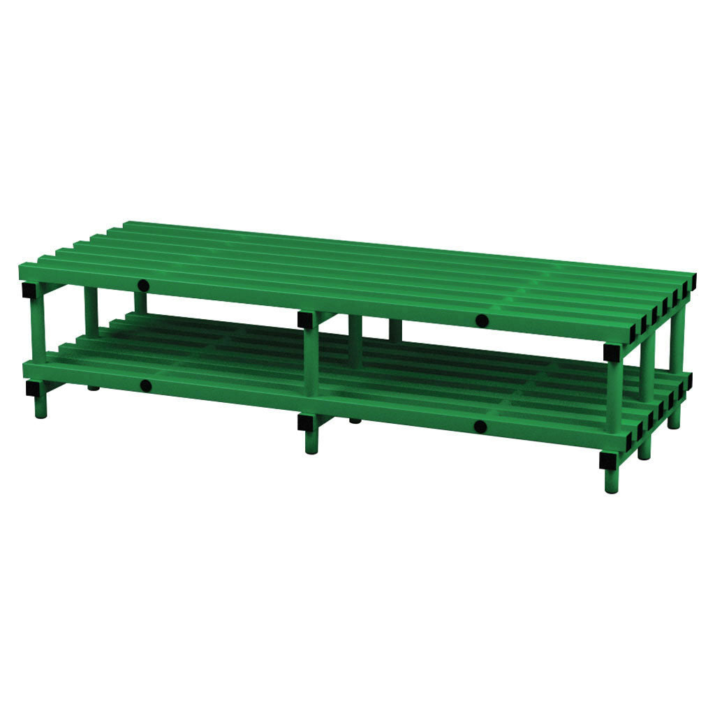 VENDIPLAS BENCH AND RAIL 1.50M L X 0.45M W X 0.49M H, GREEN