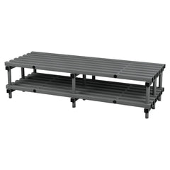 VENDIPLAS BENCH AND RAIL 1.50M L X 0.45M W X 0.49M H, GREY