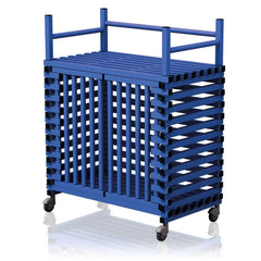 VENDIPLAS TROLLEY CABINET LARGE, BLUE, C-W TOP RACK