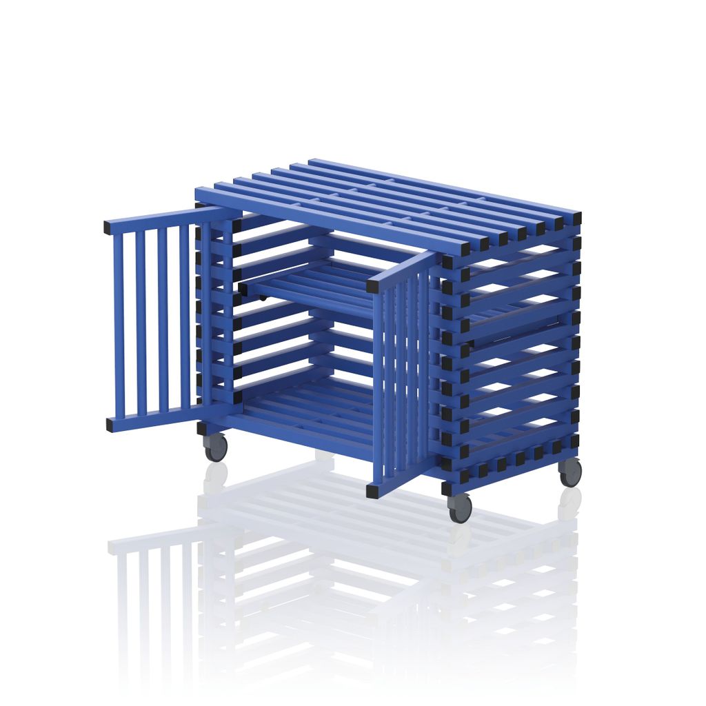 VENDIPLAS TROLLEY CABINET MEDIUM, BLUE
